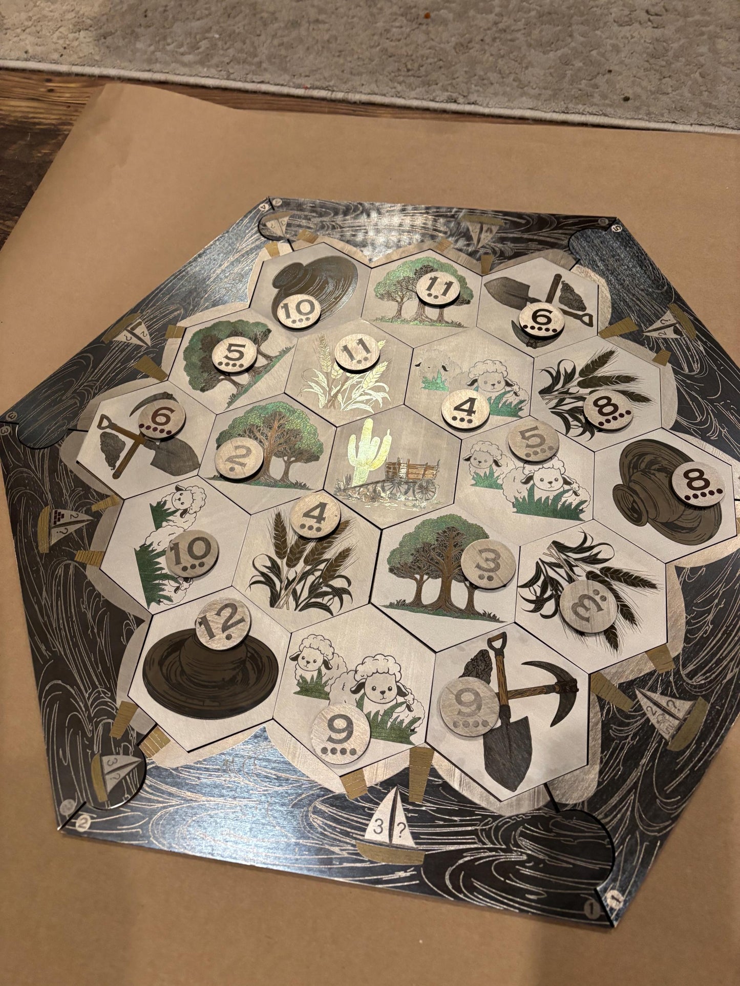 Metal Catan Board