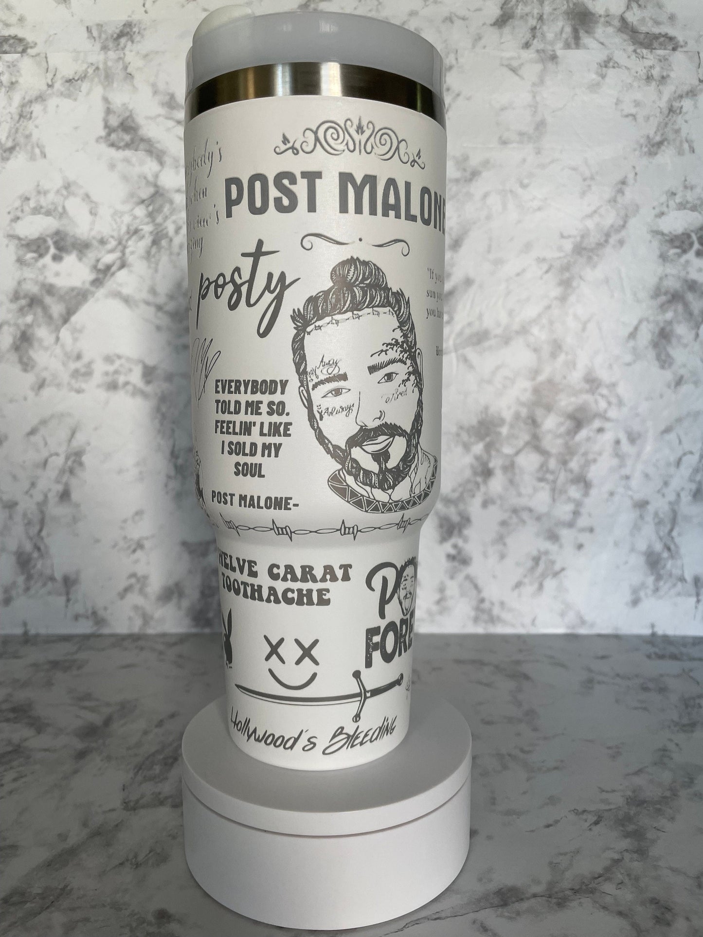 Post Malone fan tumbler