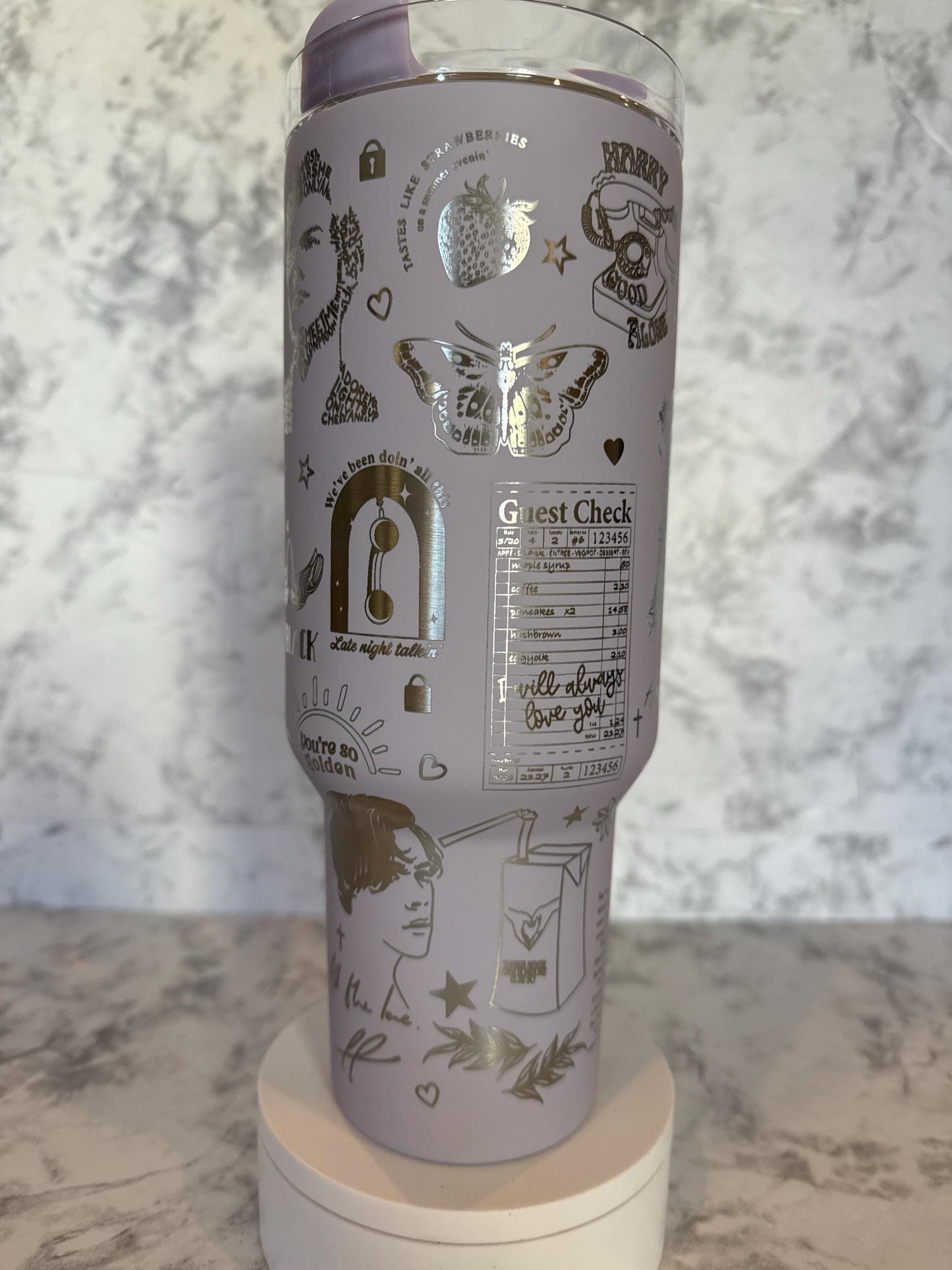 Harry Styles engraved 40oz Stanley styled Tumbler with various color options