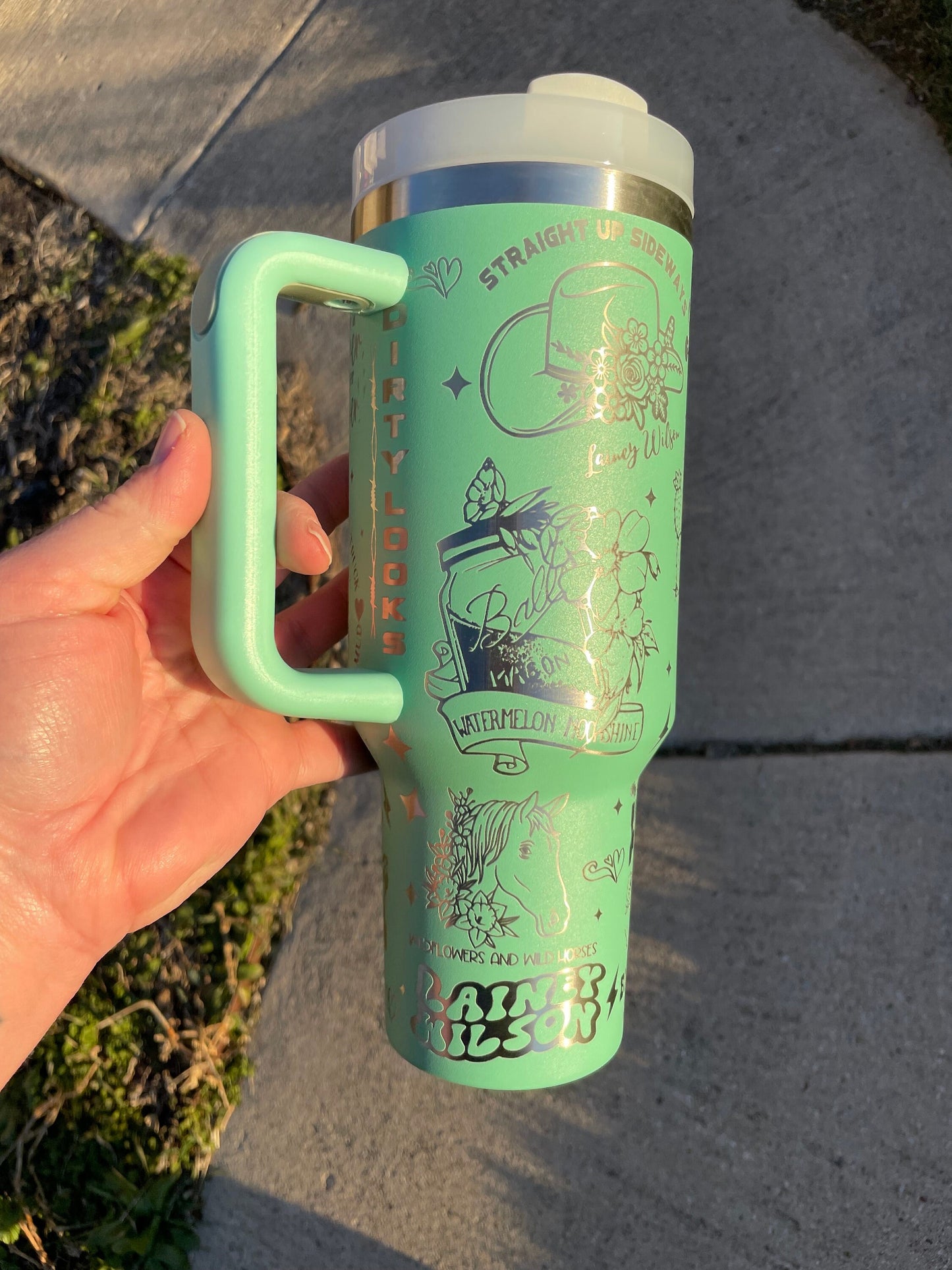 Lainey Wilson Engraved 40oz Stanley styled Tumbler with various color options
