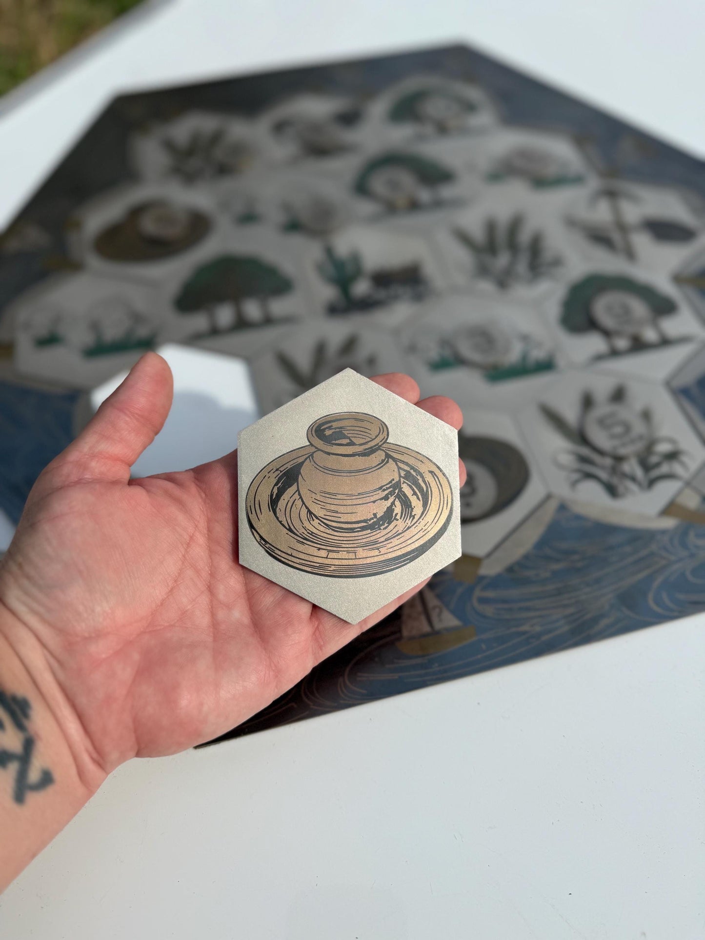 Metal Catan Board