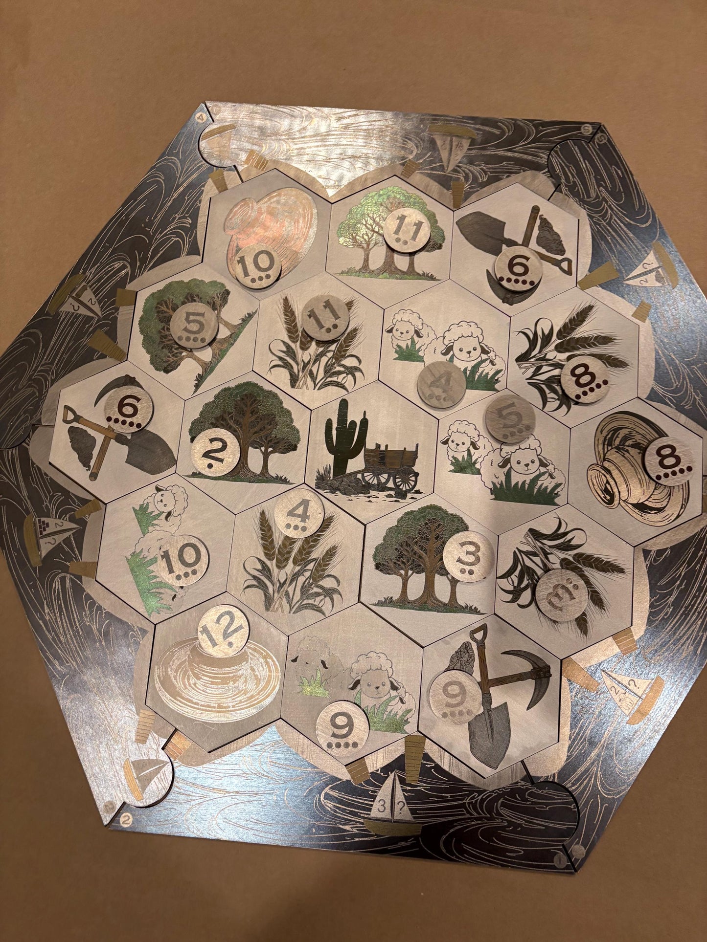 Metal Catan Board