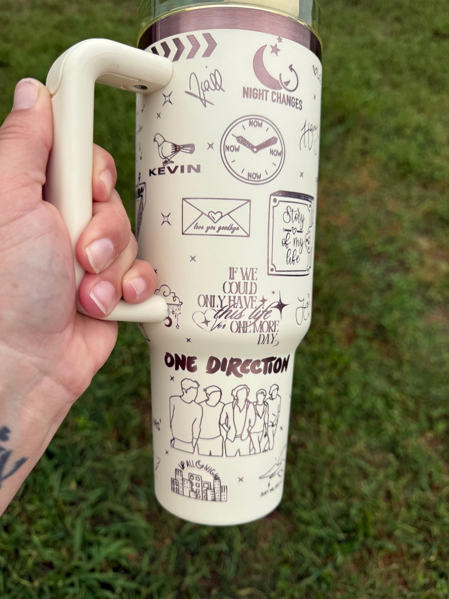 One Direction Custom Tumbler - Perfect for 1D Fans!