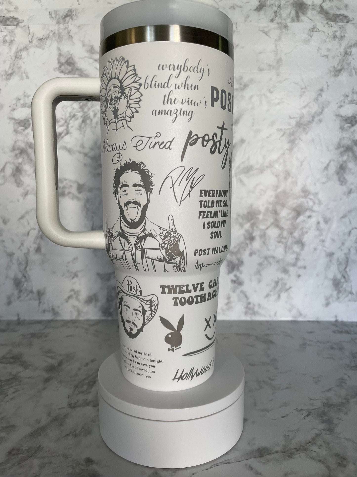 Post Malone fan tumbler
