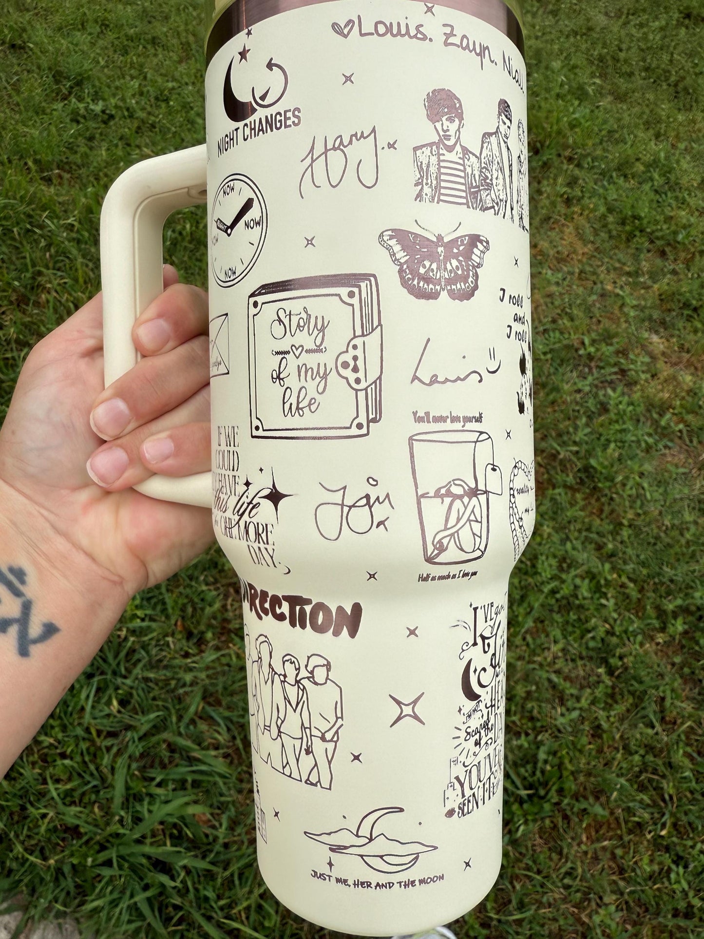 One Direction Custom Tumbler - Perfect for 1D Fans!