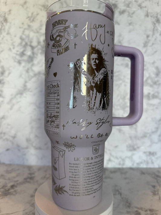 Harry Styles engraved 40oz Stanley styled Tumbler with various color options