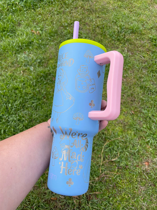 Alice and Wonderland Engraved 40oz Tumbler