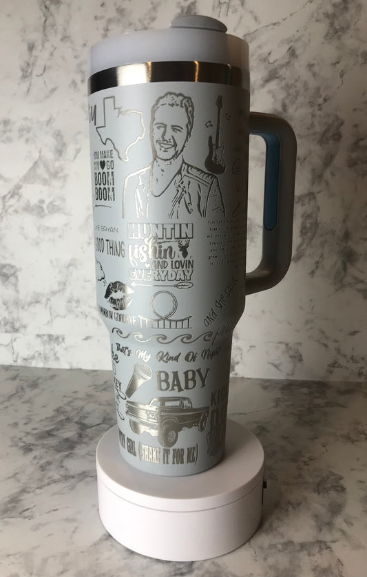 Luke Bryan 40oz Stanley styled Tumbler with various color options