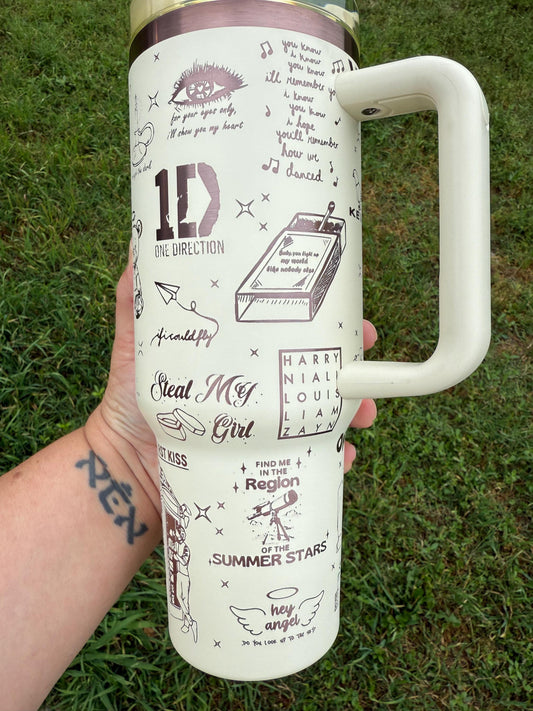 One Direction Custom Tumbler - Perfect for 1D Fans!
